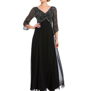 JKara Vneck Sequence gown